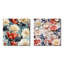 Glaude - Ensemble de 2 collages floraux carrés-101844523-101844521