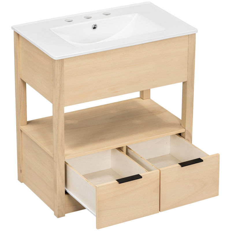 Rangement pour salle de bain Whitlie, Naturel
