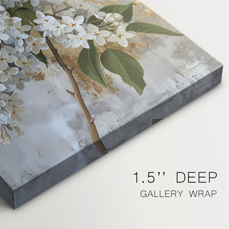 Série FLORAL CCLVI - Toile tendue avec châssis Premium - Prêt à être accroché, H 12 po x l 8 po