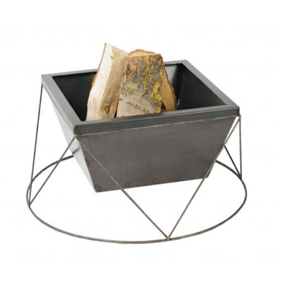 Osmin Square Steel Wood Burning Smokeless Fire Pit