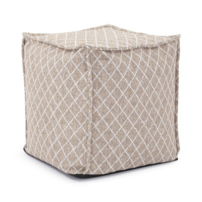 Square Pouf Grille Natural