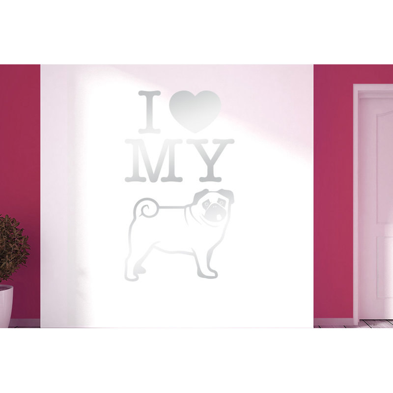 Animals Wall Decal, Shiny Silver, Large