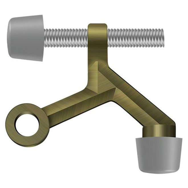 Butoir à charnière Deltana ZHP70U5 pour charnières en acier, monté sur charnière, zinc moulé sous pression en laiton antique