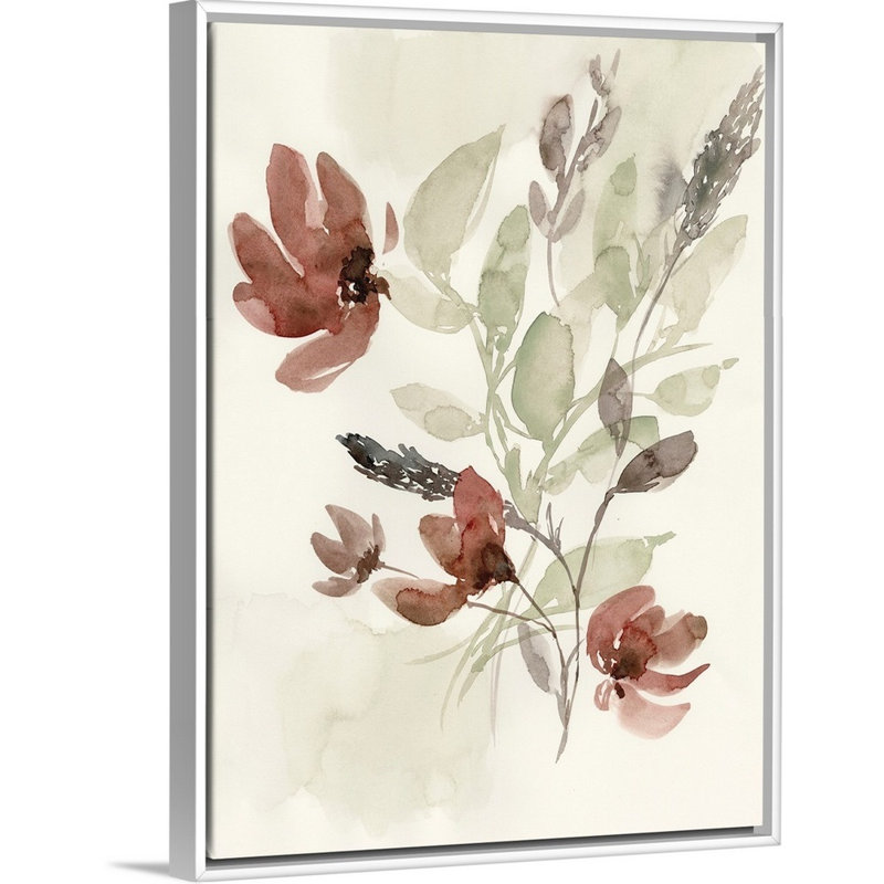 «Dusty Flower Composition II» par Jennifer Goldberger - reproduction d'art sur toile, H 26 po x l 20 po x P 1,75 po