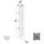 Ensemble de porte-bouteilles double face du sol au plafond Indurial 42 bouteilles noir mat - cadre de 10 pieds-1766944989-1808780024