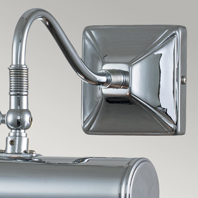 Leo 1 Light Picture Light, Polished Chrome, 5.5" H x 7.5" W x 8" D