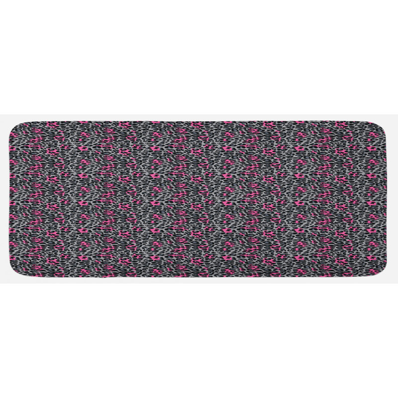 Glam Animal Print Synthetic Kitchen Mat