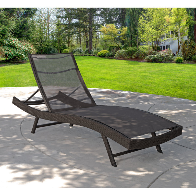 Supriya Outdoor Wicker Chaise Lounge
