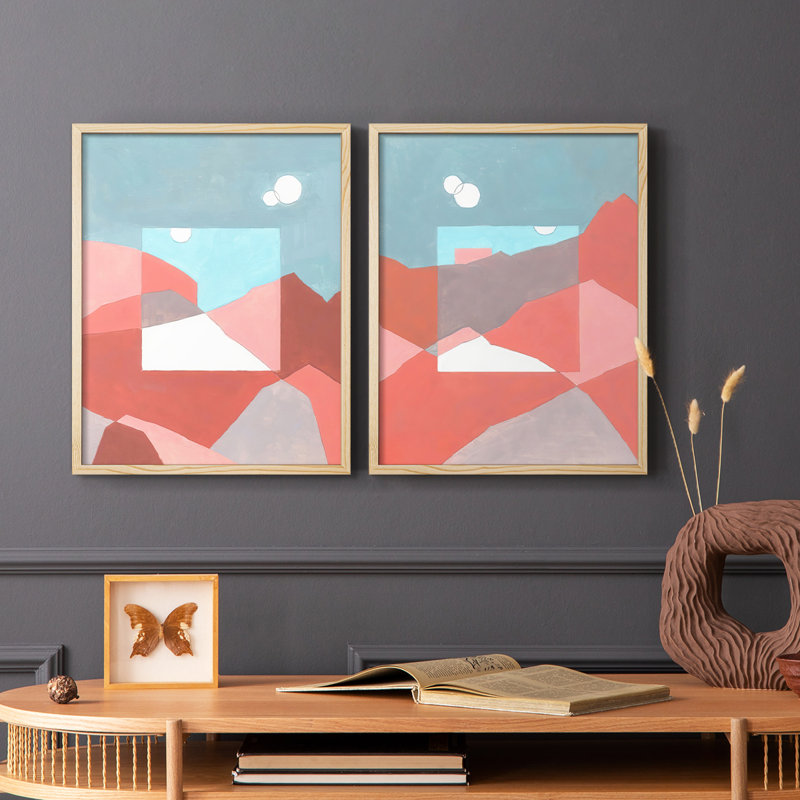 «Desert Dreamscape I», reproduction encadrée de qualité supérieure - prête à être accrochée - aucun clou requis - aucun clou requis