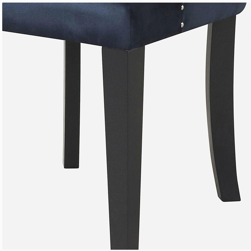 Fauteuil et dossier gaufré bleu marine foncé et noir