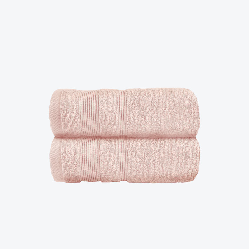 Luxury Egyptian-Quality Cotton Hand Towel Set, Blush