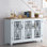 Buffet décoratif 3 portes Anadia avec tablettes réglables