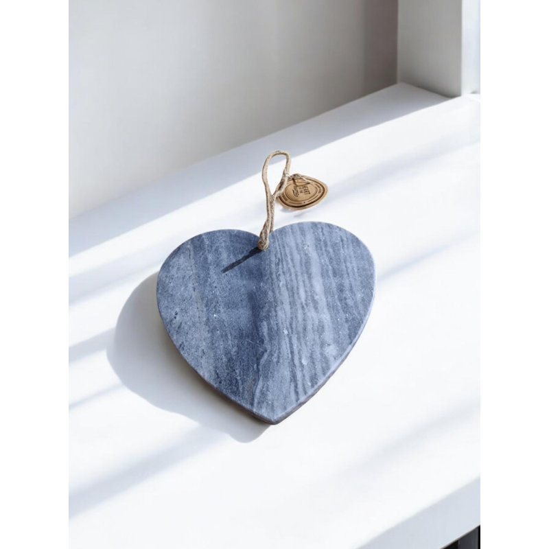 Geko Marble Heart Chopping Board 24X26cm, Grey