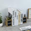 Acacia Pencil Holder Bookends with Chalkboard Labels