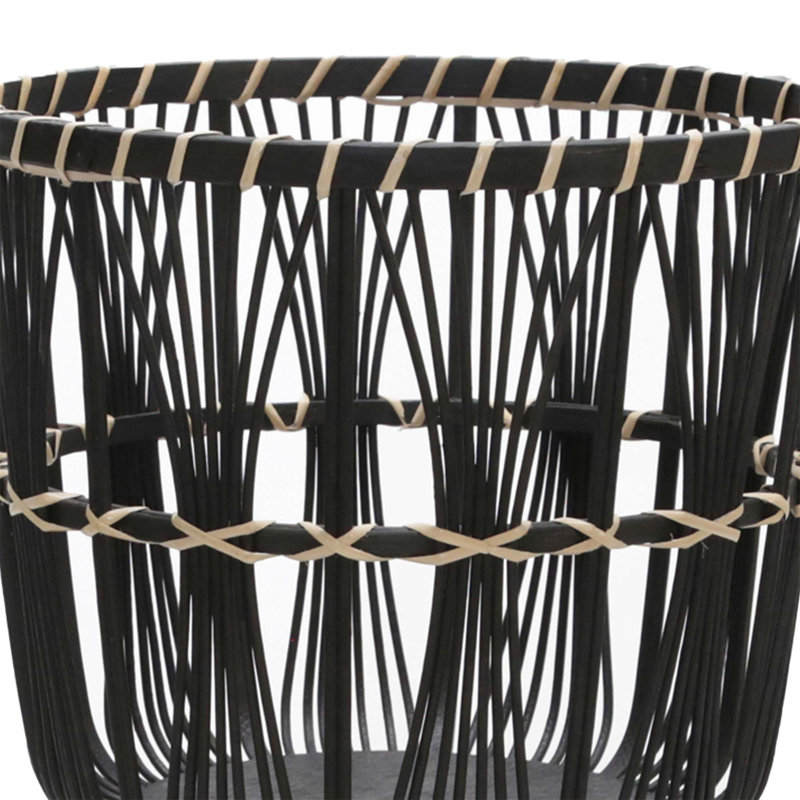Jardinières en bambou polyvalentes de haute qualité pour diverses plantes et espaces, H 26 po x l 15 po x P 15 po, Noir