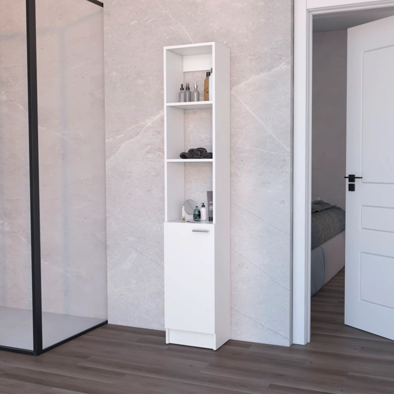 Armoire à linge avec 1 porte, Blanc