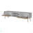 TV Rack, Spacious Storage With 2 Hinged Drawers And Open Shelves