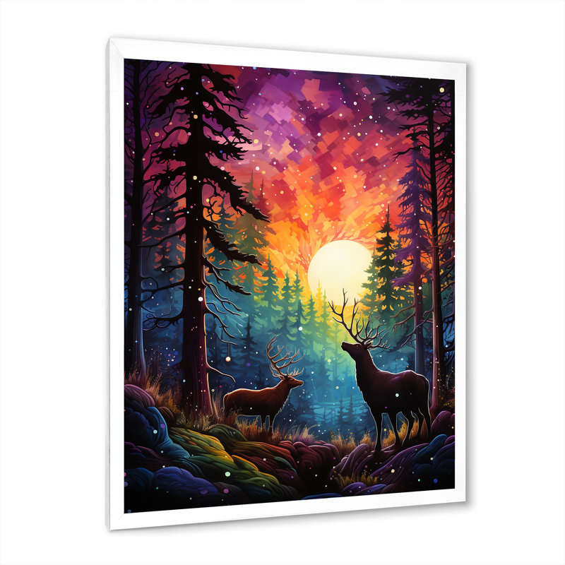 «Trason Aurora Borealis Dancing Lights I», reproduction sur toile, H 20 po x l 12 po x P 1 po, Cadre simple blanc