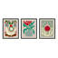 Magical Flowers. Set Of 3 Framed On Paper 3 Pieces by Andrea Stokes Print-1355756309-1355756313