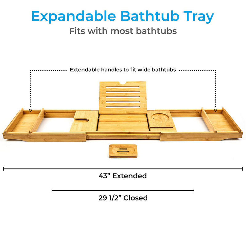 Lestine Bamboo Bath Caddy