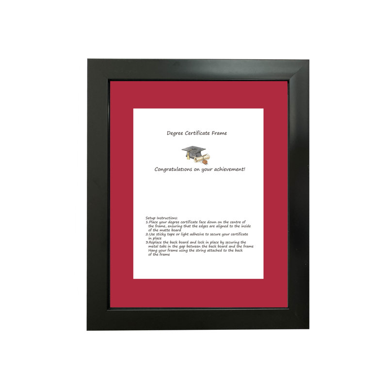 Black Matte Picture Frame with Mat