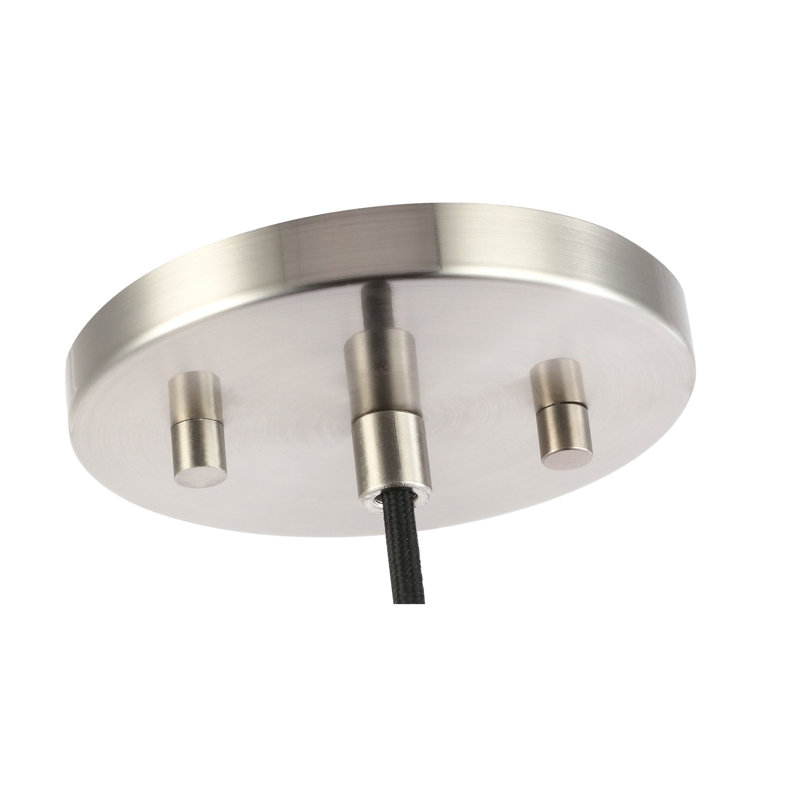 Luminaire suspendu simple à 1 lumière Shults, Nickel satiné, Halogène