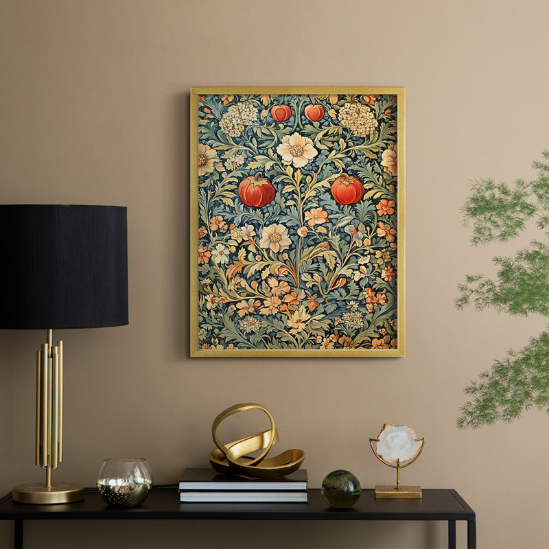 CMI de la série WG-MRRIS - impression encadrée de qualité supérieure - prête à être accrochée - aucun clou requis, Doré