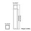Borne d'éclairage à DEL 41 po 24W / 19W / 14W 3000K / 4000K / 5000K 120-277V Luminaire de paysage carré moderne commercial / résidentiel pour jardin, entrée UL