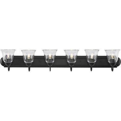 Éclairage pour meuble-lavabo transitionnel 6 lumières