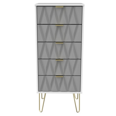 Fully Assembled Diamond 5 Drawer 45Cm W