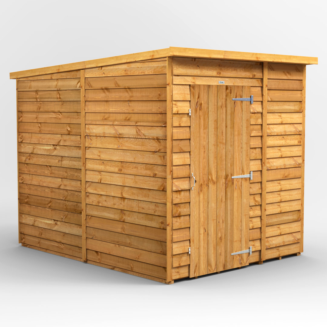 Powersheds 6 x 8ft Timber Overlap Windowless Pent Garden Shed