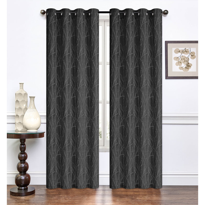 Room Darkening Curtain Single Panel, Black