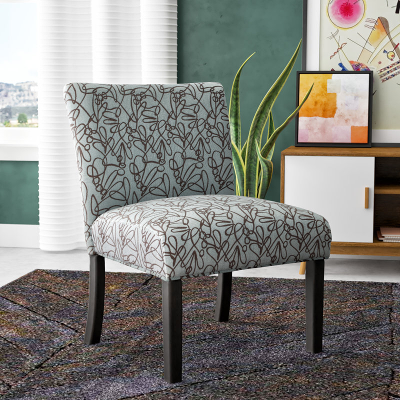 Fauteuil de chambre en polyester de 23,25 po de largeur Downham, Brun, Noir