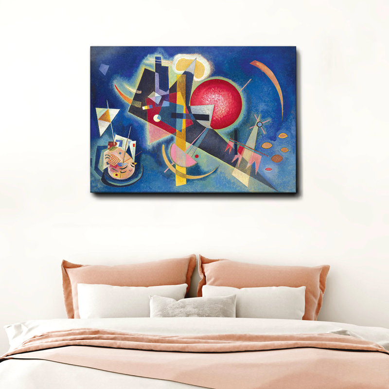 in Blu by Wassily Kandinsky - Rectangle Print on Canvas, 95cm H x 135cm W