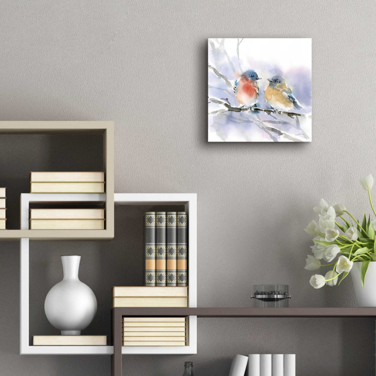Bluebird Bliss On Canvas by Brazen Design Studio Print
