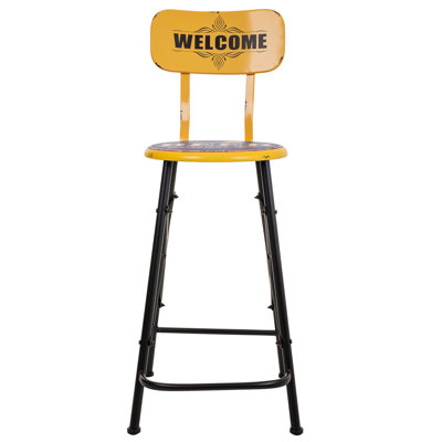 Berkemeier Iron Bar Stool with Iron Frame