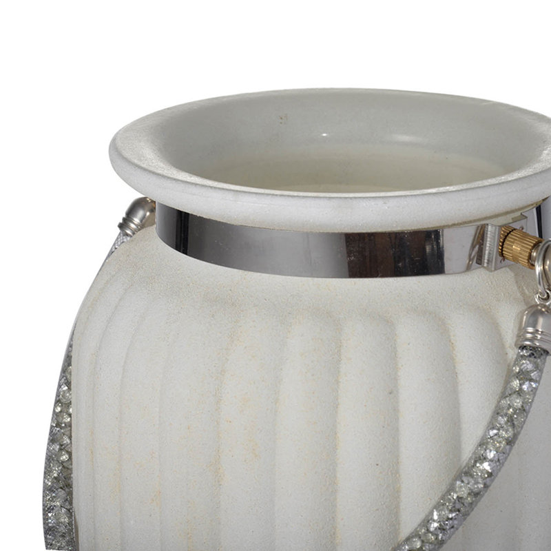 Carmel Handmade Table Vase, White, 8" H x 6" W x 6" D