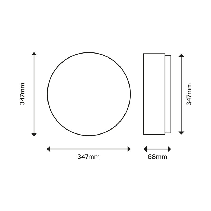 Philips LED Spray Ceiling Light 27K 17W IP44 Warm White