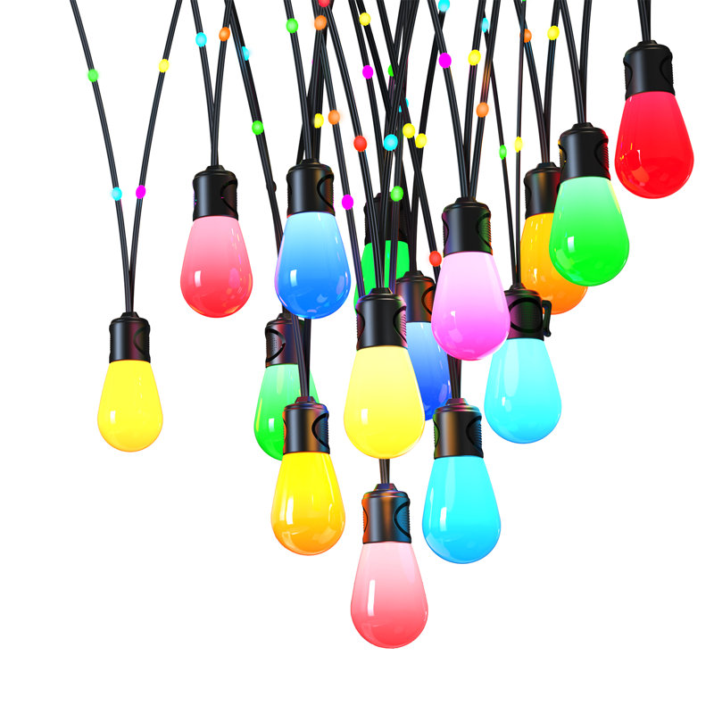 Guirlande de 48 lumières pour 15 lumières avec changement de couleur