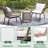 3 Pieces Rattan Wicker Outdoor Conversation Bistro Set,Beige-22751230