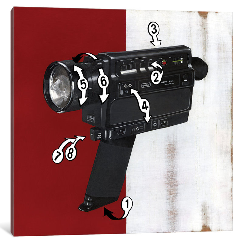 « super 8 », impression sur toile tendue, H 12 po x l 12 po x P 0,75 po