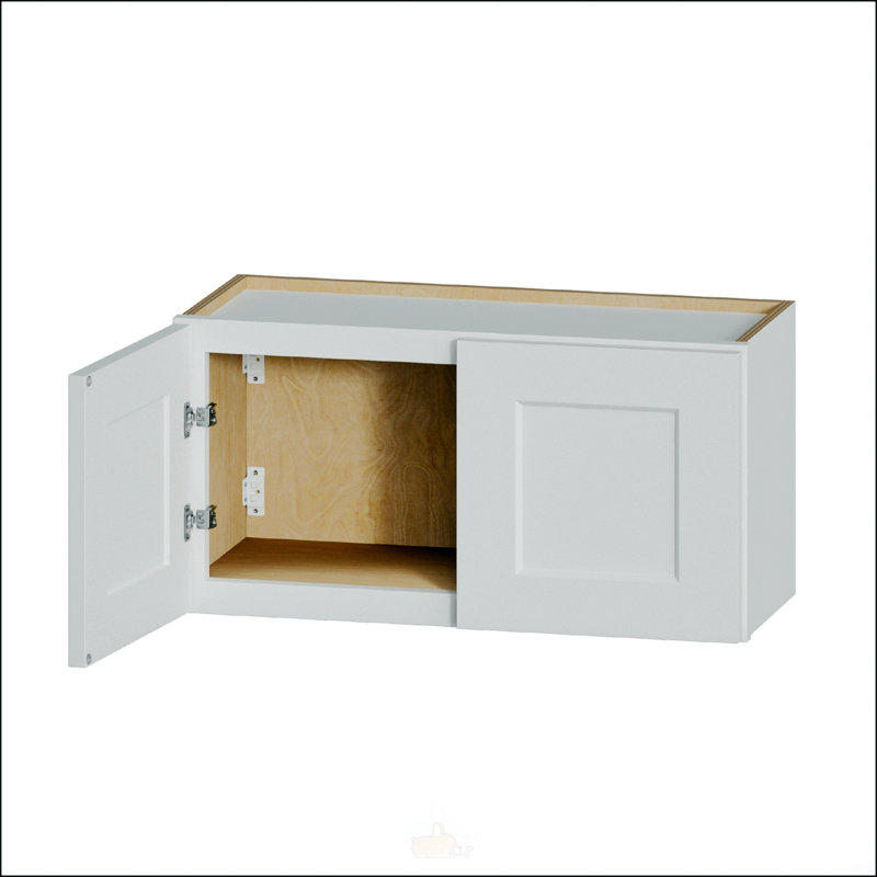 Petite armoire murale en bois massif - l 30 po x P 12 po x H 15 po, de qualité supérieure, rangement polyvalent, facile à assembler, peint en blanc