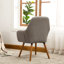 Fauteuil d'appoint contemporain en tissu, gris-1030367903