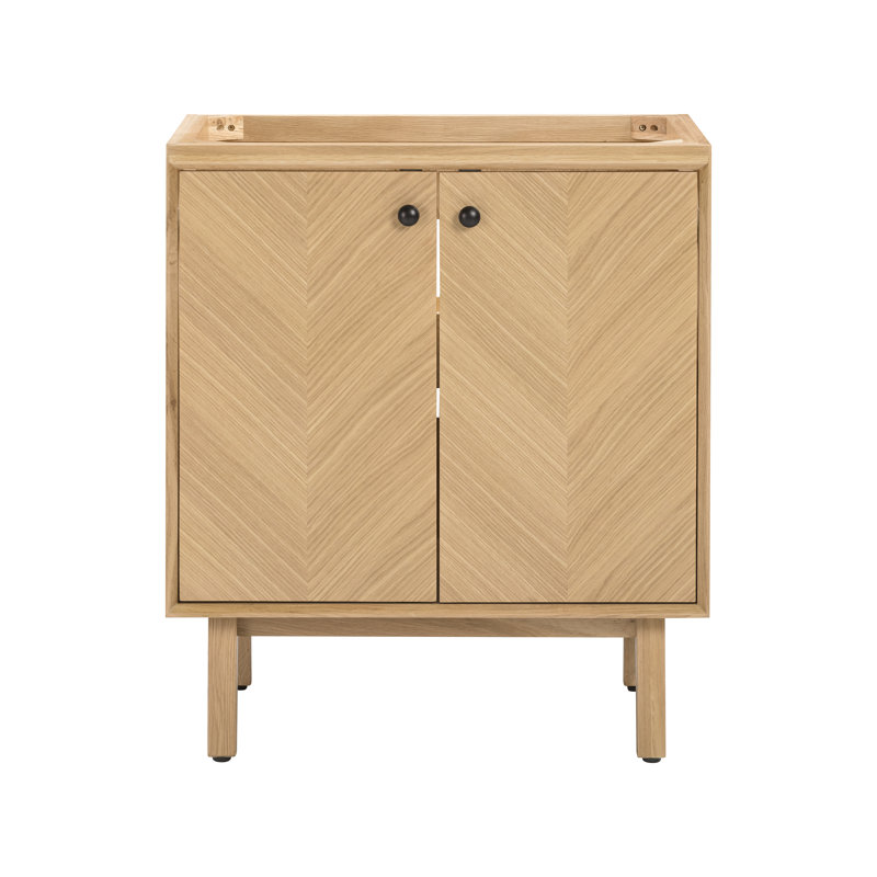 Adele 30'' W Single Bathroom Vanity Base, Natural