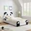 Joli lit en forme de panda avec bords rembourrés de sécurité