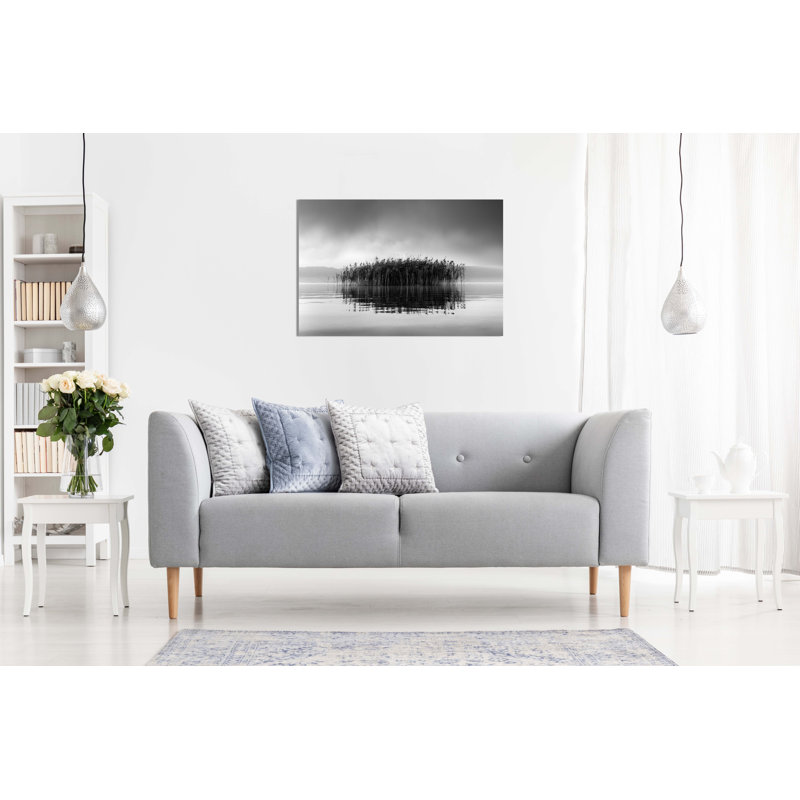 Foggy River - Wrapped Canvas Print, 20cm H x 31cm W