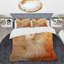 Ensemble de housse de couette beige et orange Infinite Dimensions - Collages abstraits-101240702