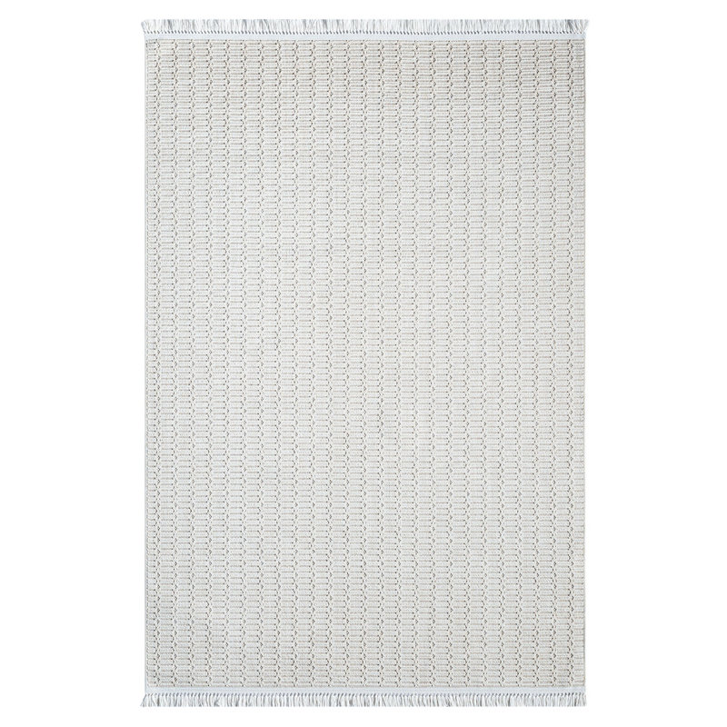 Tapis rayé en jute crèmeépalaisépalais, Tapis de couloir 2 pi 8 po x 6 pi 7 po