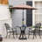 30" Round Patio Dining Table With Umbrella Hole, Antique Cast Aluminum Outdoor Bistro Table Only