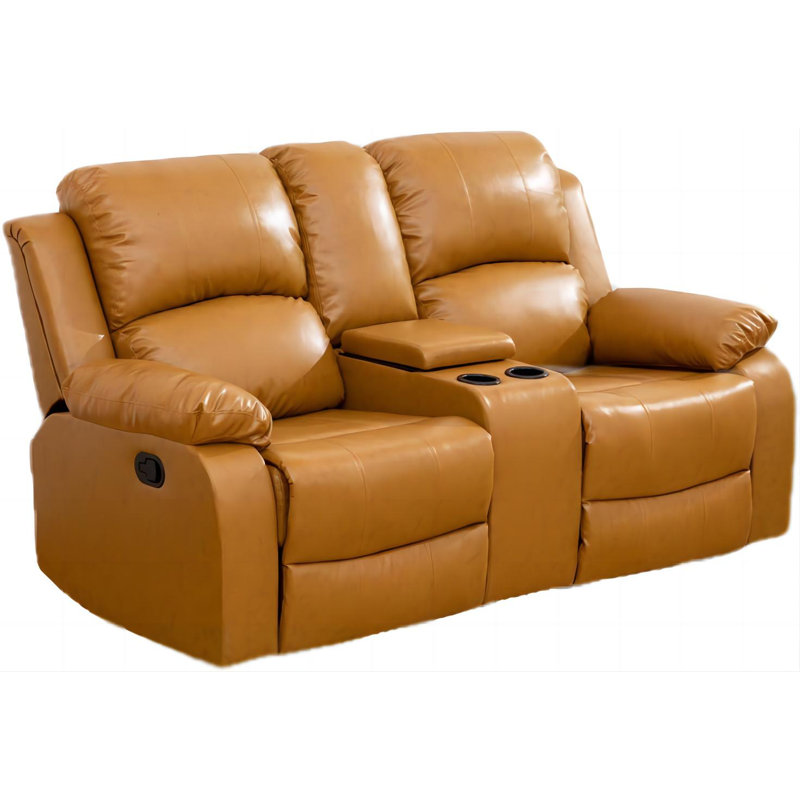 Larain Recliner, Yellow Cotton Blend